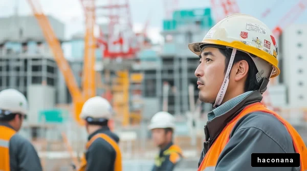 建設現場での作業員
