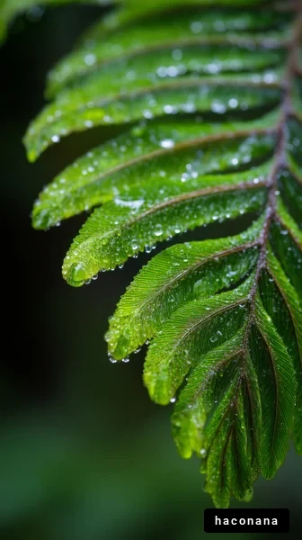滴る水滴の葉