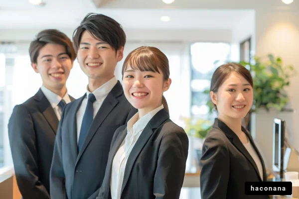 ビジネスシーンの笑顔
