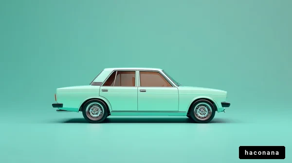 ミント色のクラシックカー