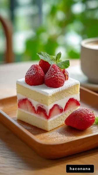 苺とクリームのケーキ