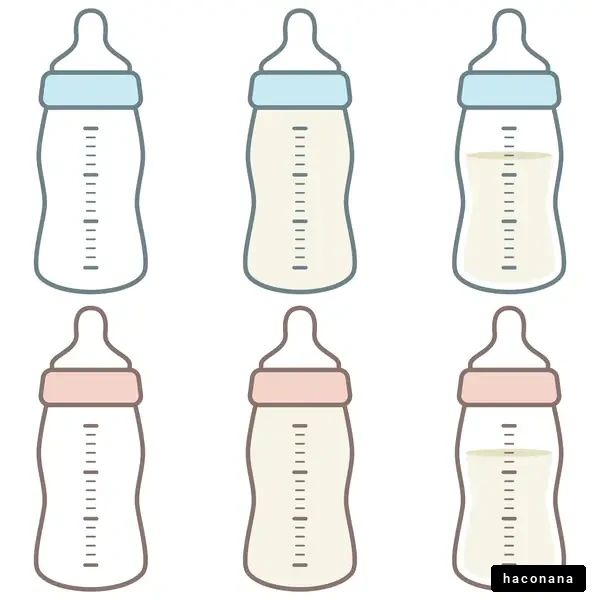 赤ちゃんの哺乳瓶のイラスト