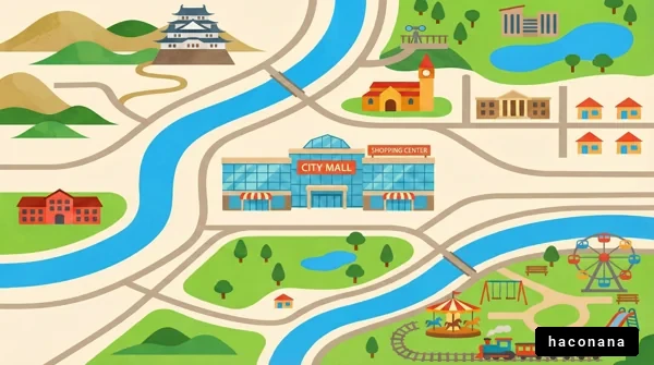 街の地図イラスト