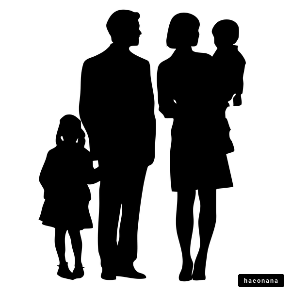 家族のシルエットイラスト 家族のシルエットイラスト