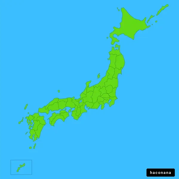日本の地図のイラスト