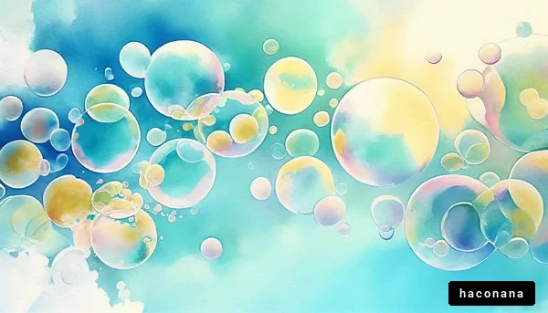 水彩の泡のアート 水彩の泡のアート