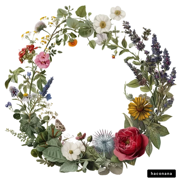 花の装飾的なリース