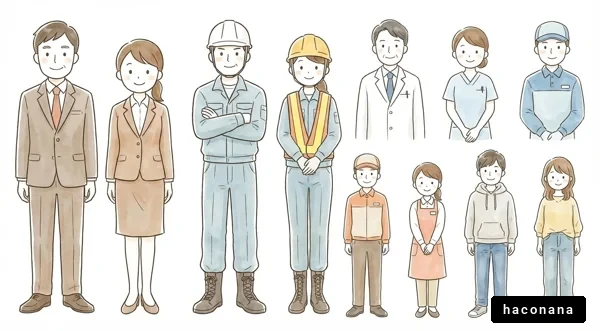 様々な職業イラスト集合