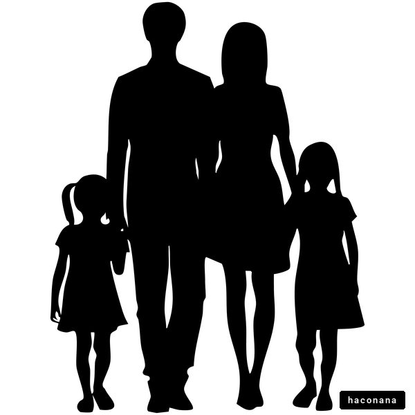 家族のシルエットイラスト 家族のシルエットイラスト