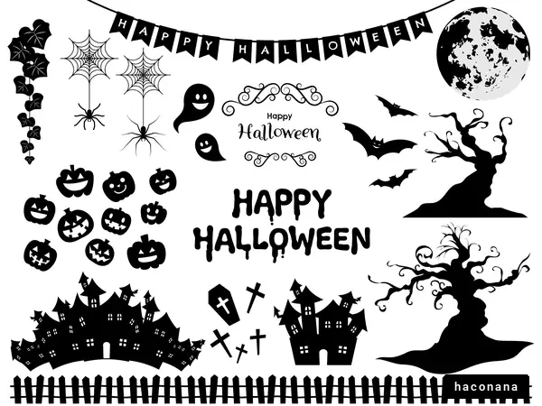 ハロウィーンのシルエット集 ハロウィーンのシルエット集
