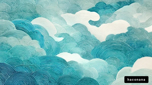青い渦巻き模様の雲 青い渦巻き模様の雲