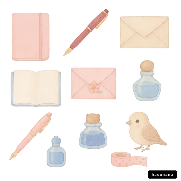 文房具と小物のイラスト