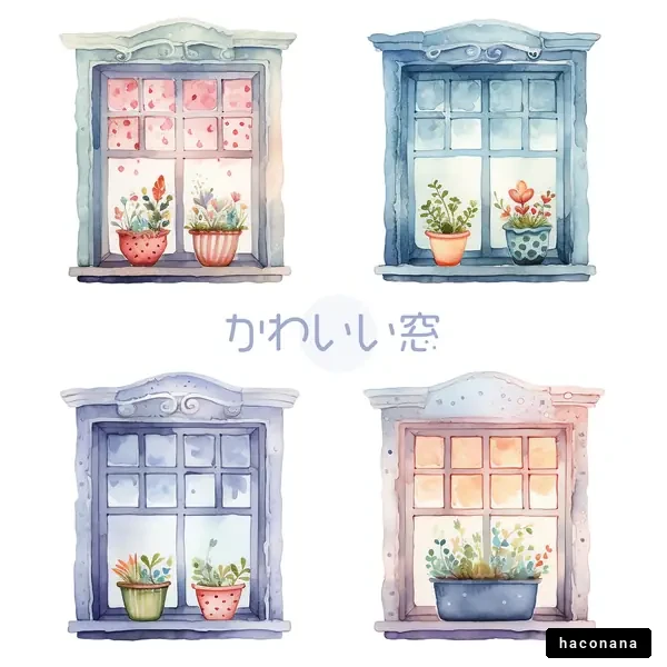 かわいい窓のイラスト かわいい窓のイラスト