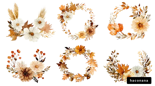 秋の花のフレームアート 秋の花のフレームアート