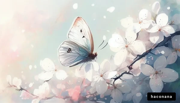 花と蝶の美しい風景