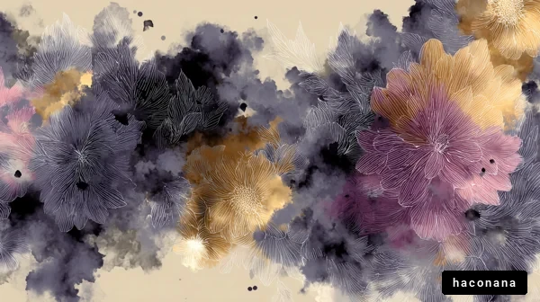 カラフルな花のアート カラフルな花のアート