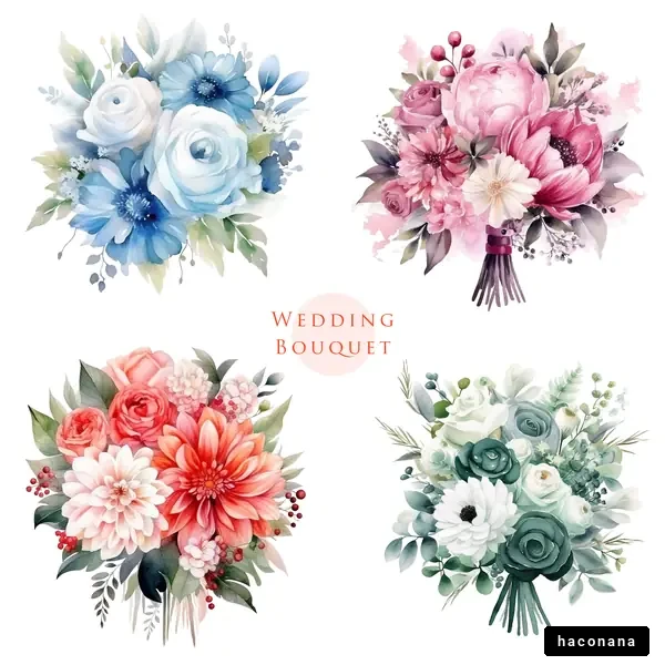 結婚式の花束イラスト集 結婚式の花束イラスト集