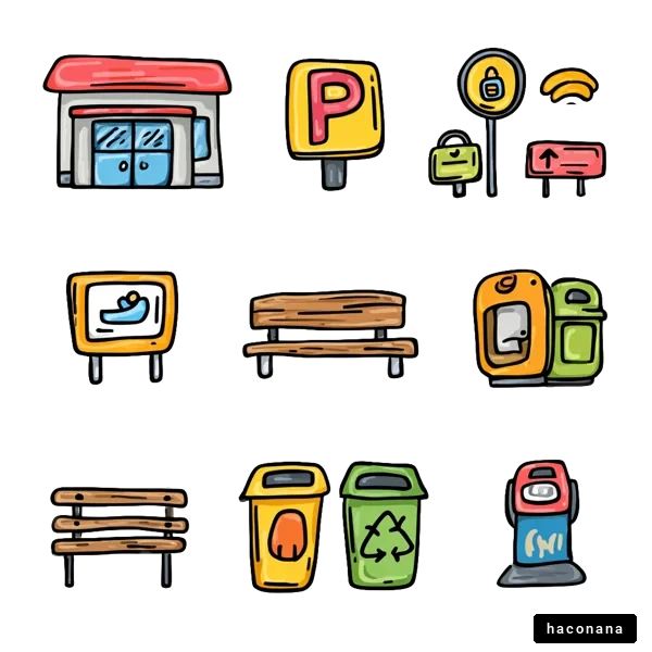 街中のアイコンセット