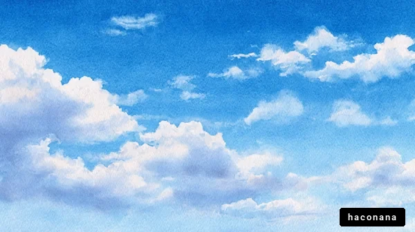 青空と白い雲の風景 青空と白い雲の風景