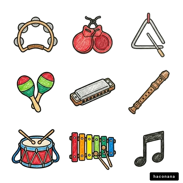 楽器のイラストセット