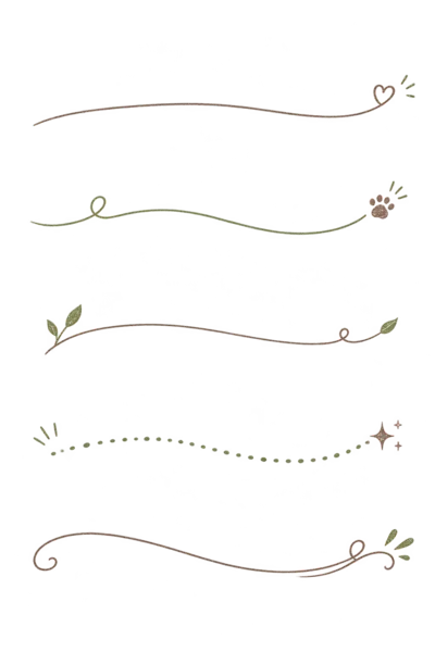 ナチュラル手書き風ラインセット