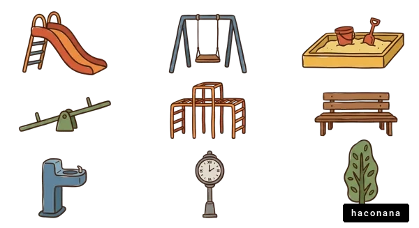 公園の遊具イラスト集