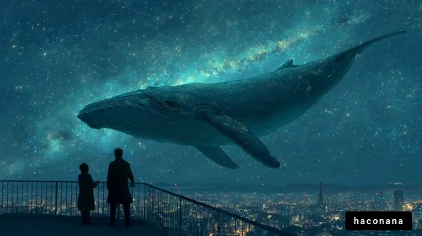 宇宙に浮かぶ巨大なクジラ