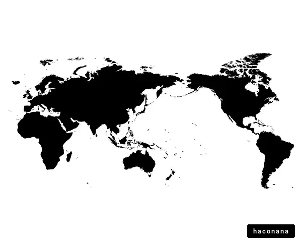 世界地図のシルエット 世界地図のシルエット