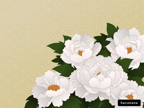 白い牡丹のベクターイラスト 白い牡丹のベクターイラスト