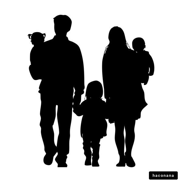 家族のシルエット 家族のシルエット