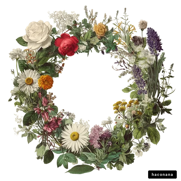 美しい花のリース