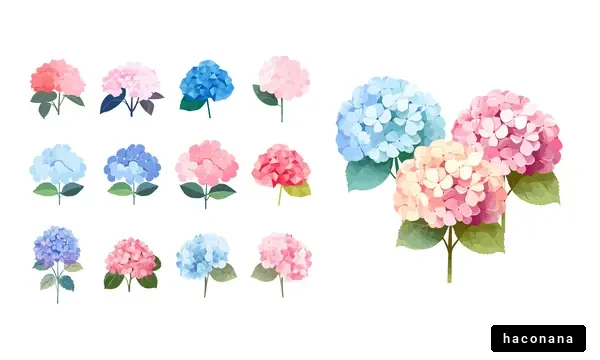 水彩風のあじさいイラスト 水彩風のあじさいイラスト