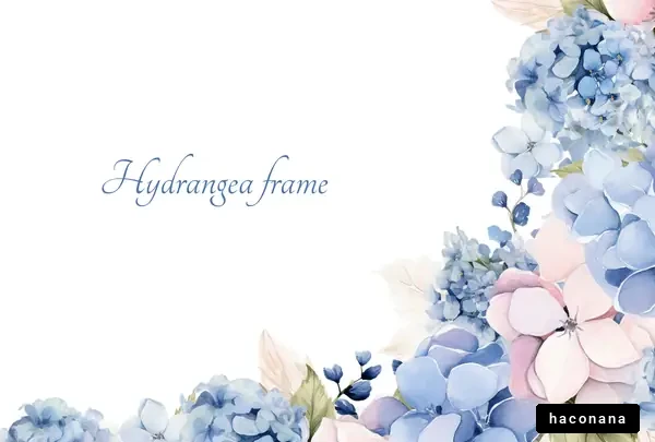 紫陽花のフレームデザイン 紫陽花のフレームデザイン