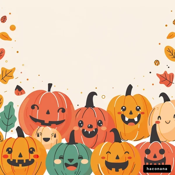 かわいいハロウィンのカボチャたち かわいいハロウィンのカボチャたち