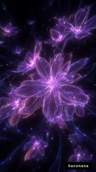 幻想的な光る花々 幻想的な光る花々