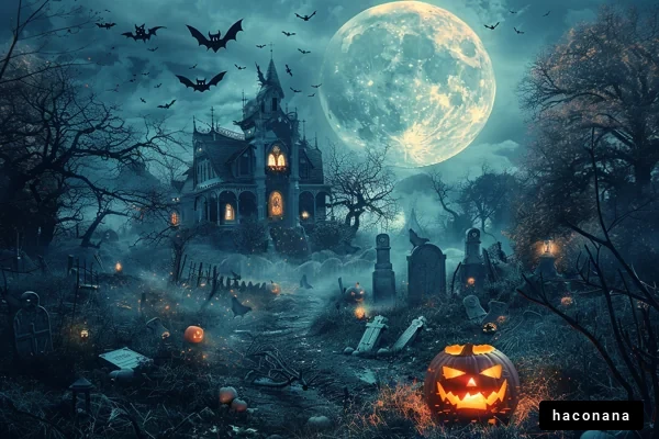 ハロウィンの夜の風景 ハロウィンの夜の風景