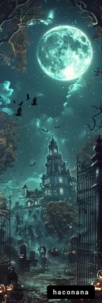 不気味なハロウィンの夜景 不気味なハロウィンの夜景
