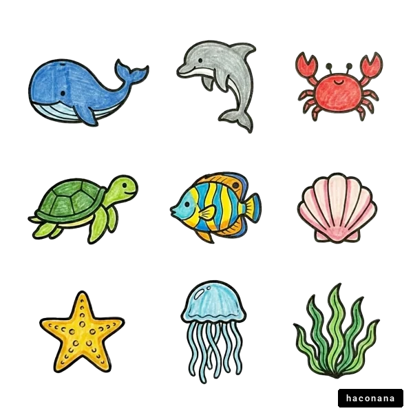 海の生き物イラスト集