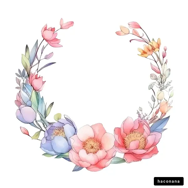花の華やかなリース 花の華やかなリース