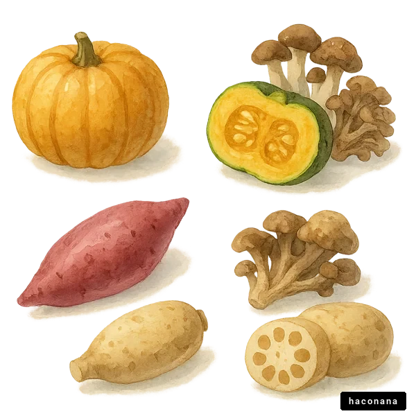 秋の野菜ときのこ