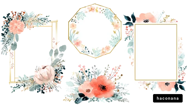 花のフレームデザイン 花のフレームデザイン