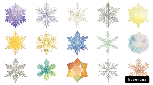 美しい雪の結晶のアート