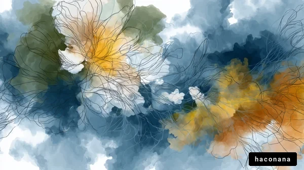 抽象的な花のアート 抽象的な花のアート