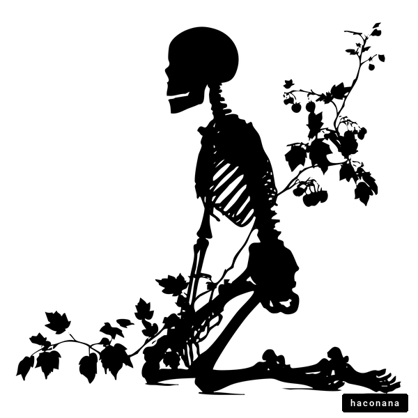 ガイコツのシルエットイラスト ガイコツのシルエットイラスト