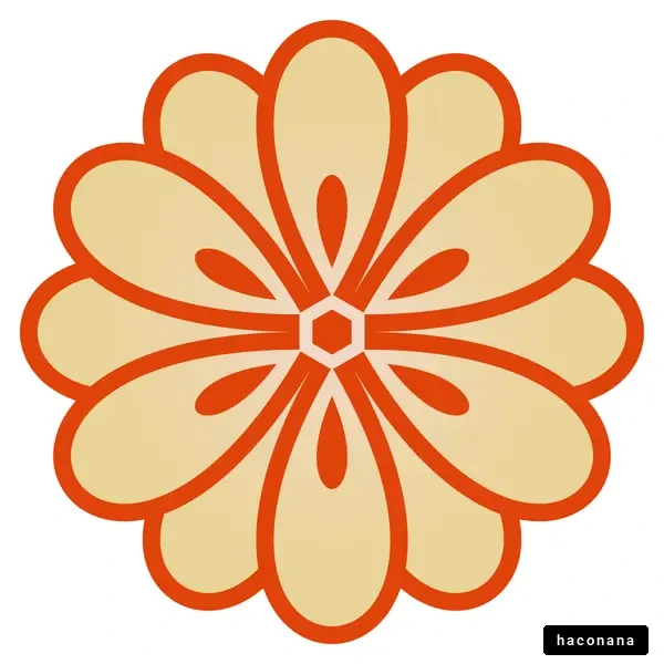 シンプルな花模様