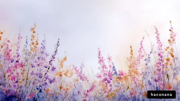 美しい花の水彩画 美しい花の水彩画