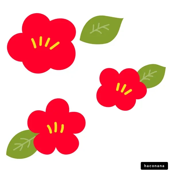 鮮やかな赤い花のイラスト 鮮やかな赤い花のイラスト