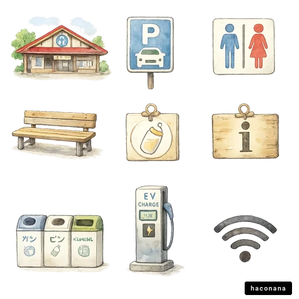 サービスエリアの設備イラスト