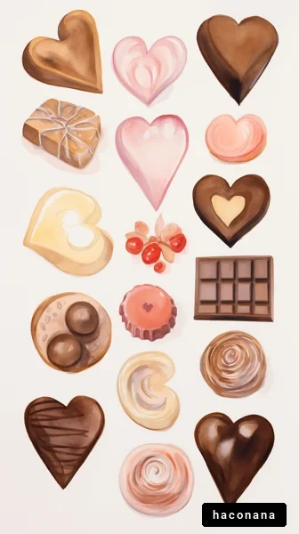 ハート形のチョコレートイラスト