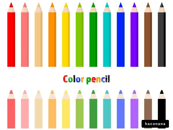 カラフルな色鉛筆の集合